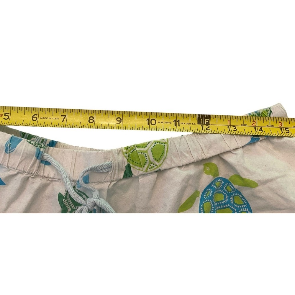 The Company Store Womens Large Pajama Short Set 100% Cotton Sea Turtle Button - Picture 3 of 11